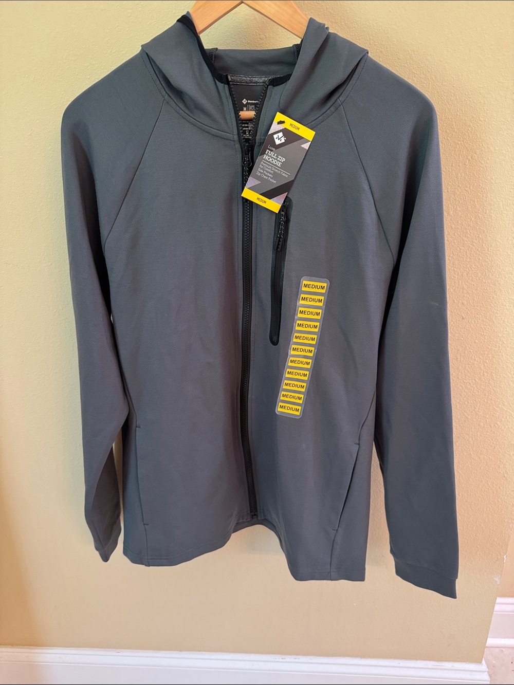 Men's Performance Zip Hoodie - Charcoal Gray